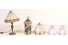 COLLECTION OF RETRO VINTAGE TIFFANY STYLE LIGHTS LAMPS