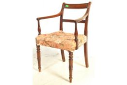 19TH CENTURY REGENCY MAHOGANY LIBRARY ARMCHAIR