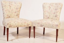PAIR OF RETRO VINTAGE BEDROOM UPHOLSTERED BEDROOM CHAIRS
