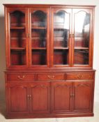 VINTAGE 20TH CENTURY CHINESE ORIENTAL HARDWOOD GLAZED BOOKCASE