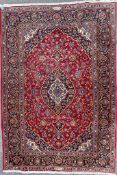 20TH CENTURY DUAL SIGNED KASHAN PERSIAN RUG