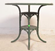 RETRO VINTAGE WICKER RATTAN ROUND GARDEN TABLE