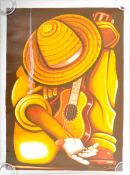 CONTEMPORARY 2004 CUBAN ARTIST OIL ON CANVAS PAINTING