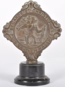 ST. CHRISTOPHER CAST BRONZE CAR MASCOT / BADGE