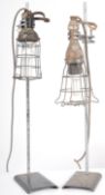 PAIR OF VINTAGE MID CENTURY INDUSTRIAL INSPECTION LAMPS