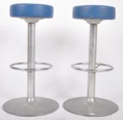 MATCHING PAIR OF LATE 20TH CENTURY BAR STOOLS