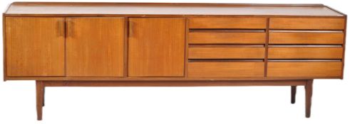LARGE MID CENTURY DANISH INFLUENCED TEAK SIDEBOARD