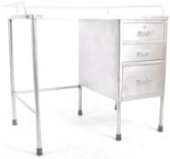 RETRO MID CENTURY STAINLESS STEEL MEDICAL DESK