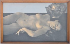 MID 20TH CENTURY PORTRAIT PRINT ON BOARD