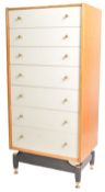 G PLAN - CHINE WHITE - LIGHT OAK CHEST OF DRAWERS