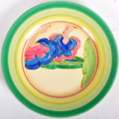 CLARICE CLIFF - TWO ART DECO HAND PAINTED PLATES