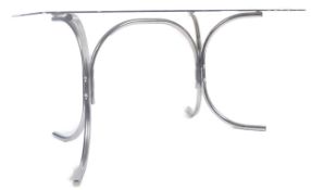 MID CENTURY CHROME AND SMOKED GLASS DINING TABLE