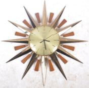 TIMESCOPE - RETRO SUNBURST WALL CLOCK