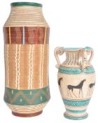 TWO RETRO 1960s ITALIAN ALLA MODA VASES