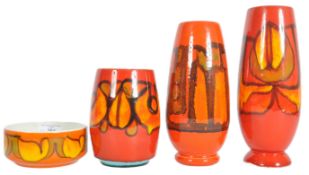 POOLE POTTERY - DELPHIS RANGE - SELECTION OF CERAMIC VASES