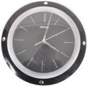SEIKO - LATE 20TH CENTURY CLEAR AND BLACK PLASTIC CLOCK