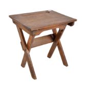 EARLY 20TH CENTURY ENGLISH SCHOOL OAK FOLDING DESK