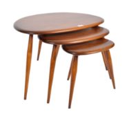 LUCIAN ERCOLANI - MODEL 354 - ERCOL NEST OF PEBBLE TABLES