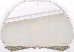 VINTAGE ART DECO FRAMELESS HANGING MIRROR