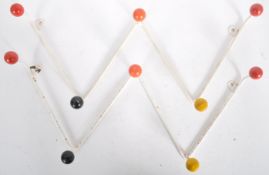 MATCHING PAIR OF WIREWORK ATOMIC W-SHAPED COAT HOOKS