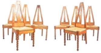 MATCHING SET OF EIGHT 20TH CENTURY DANISH TEAK DINING CHAIRS