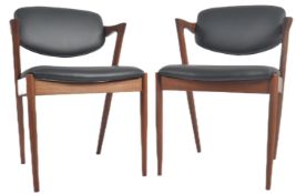 AFTER KAI KRISTIANSEN - MODEL 42 - PAIR OF TEAK ARMCHAIRS