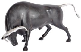 CONTEMPORARY RESIN FIGURE OF A BULL