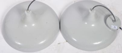 MATCHING PAIR OF CONTEMPORARY UFO CEILING LIGHTS