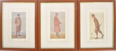 VANITY FAIR - FAMOUS GOLFERS - EIGHT 1980s LIMITED PRINTS