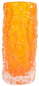 BAXTER FOR WHITEFRIARS - BARK EFFECT TANGERINE VASE