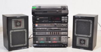 VINTAGE 20TH CENTURY SONY COMPACT HI FI STEREO SYSTEM
