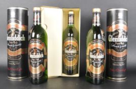 THREE BOTTLES OF GLENFIDDICH PURE MALT WHISKY