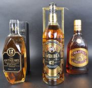 THREE BOTTLES OF WHISKY