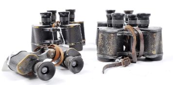 COLLECTION OF VINTAGE CARL ZEISS BINOCULARS INCLUDING MILITARY ISSUE