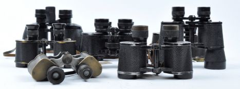 COLLECTION OF 8X ASSORTED VINTAGE BINOCULARS