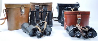 COLLECTION OF ASSORTED CASED VINTAGE BINOCULARS