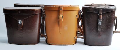 COLLECTION OF 6 X VINTAGE LEATHER BINOCULAR CASES