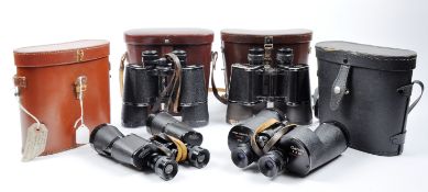 COLLECTION OF ASSORTED CASED VINTAGE BINOCULARS