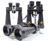 COLLECTION OF 3X BARR & STROUD VINTAGE BINOCULARS INCLUDING MILITARY ISSUE