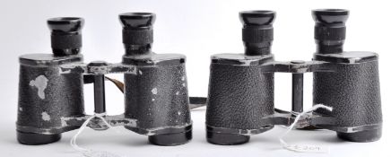 WWII SECOND WORLD WAR TWO PAIRS OF DIENSTGLAS BINOCULARS INCLUDING WEHRMACHT