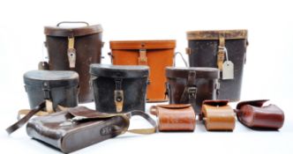 COLLECTION OF 10X ASSORTED VINTAGE BINOCULAR CASES