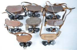 COLLECTION OF ASSORTED VINTAGE CASED BINOCULARS