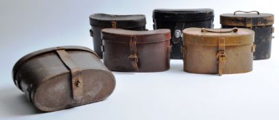 COLLECTION OF 6 X VINTAGE LEATHER BINOCULAR CASES