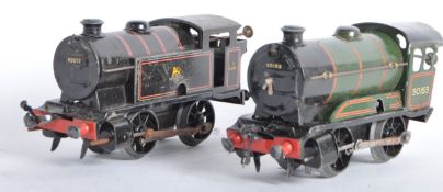 TWO VINTAGE HORNBY O GAUGE TINPLATE CLOCKWORK LOCOMOTIVES