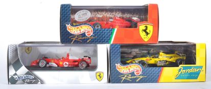 THREE MATTEL HOT WHEELS 1/43 SCALE FORMULA ONE RACING CARS
