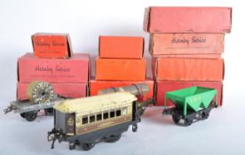 COLLECTION OF VINTAGE HORNBY O GAUGE TINPLATE WAGONS