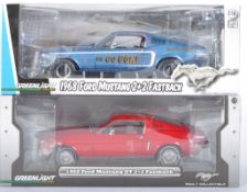 TWO GREEN LIGHT COLLECTIBLES 1/18 SCALE DIECAST MODEL CARS