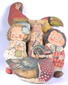 COLLECTION OF VINTAGE DEANS RAG KNOCK ABOUT TOYS