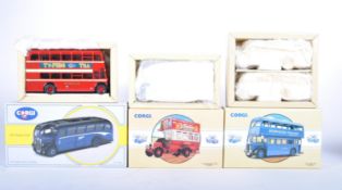 COLLECTION OF CORGI DIECAST MODEL BUSES
