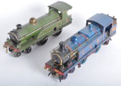 TWO VINTAGE O GAUGE MODEL RAILWAY TRAINSET LOCOMOTIVES